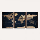 World Map Canvas Print – Detailed Map of the World Wall Art