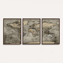 World Map Canvas Print – Detailed Map of the World Wall Art
