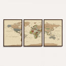 Extra Large World Map Canvas Print – Detailed Map of the
