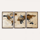 World Map Canvas Print – Framed Travel Map Wall Art for