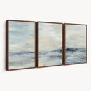 Abstract Coastal Landscape Wall Art Canvas Print – Soft Blue