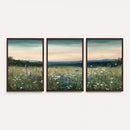 Wildflower Meadow Oil Painting Canvas — Daisy Lavender