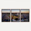 Dodger Stadium Sunset Game Triple Canvas Wall Art - Los