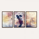 Abstract Watercolor Golf Player Wall Art Canvas Print