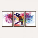 Colorful Golfer Swing Wall Art Canvas Print - Ready to Hang,