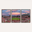 Carter-Finley Stadium Art Sunset Game Triple Canvas Wall Art