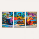 Fitness Gym Barbell Graffiti Wall Art Canvas Print