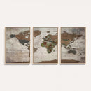 World Map Canvas Print – Framed Detailed Map of the World