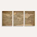 World Map Canvas Print – Framed Travel Map Wall Art for