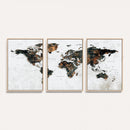 Large World Map Canvas Print – Framed Travel Map Wall Art