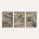 World Map Canvas Print – Detailed Map of the World Wall Art