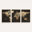 Framed World Map with Pin Canvas Print – Detailed World Map