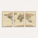 Extra Large World Map Canvas Print – Detailed Map of the
