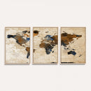 World Map Canvas Print – Framed Travel Map Wall Art for