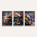 Graffiti American Football Helmet Street Art Wall Art Canvas