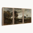 Adolf Dressler Landscape of the Oder River Wall Art Canvas