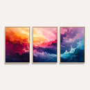 Colorful Abstract Canvas Wall Art Print, Vibrant Popup Color Art Print