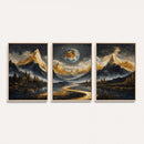 Abstract Mountain Wall Art Canvas Print Modern Landscape Painting Print