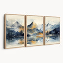 Lake Abstract Mountain Wall Art Canvas Print