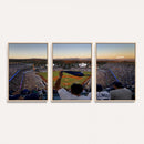 Dodger Stadium Sunset Game Triple Canvas Wall Art - Los