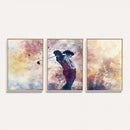 Abstract Watercolor Golf Player Wall Art Canvas Print