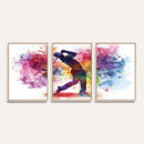 Colorful Golfer Swing Wall Art Canvas Print - Ready to Hang,