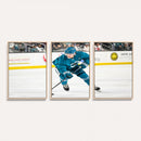 San Jose Sharks Ice Hockey Player Wall Art Canvas Print