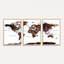 World Map Canvas Print – Detailed Map of the World Wall Art