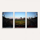 PNC Park Evening Game Triple Canvas Wall Art - Pittsburgh
