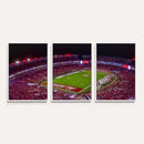Bryant-Denny Stadium Night Game Triple Canvas Wall Art -
