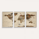 World Map Canvas Print – Framed Detailed Map of the World