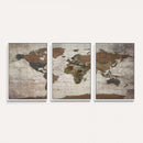 World Map Canvas Print – Framed Detailed Map of the World