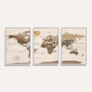 World Map Canvas Print – Framed Detailed Map of the World