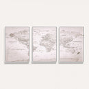 World Map Canvas Print – Detailed Map of the World Wall Art