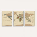 Extra Large World Map Canvas Print – Detailed Map of the