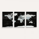 World Map Canvas Print – Framed Push Pin Wall Art, Color