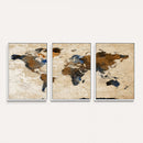World Map Canvas Print – Framed Travel Map Wall Art for