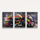 Graffiti American Football Helmet Street Art Wall Art Canvas