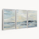 Abstract Coastal Landscape Wall Art Canvas Print – Soft Blue