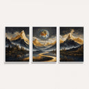 Abstract Mountain Wall Art Canvas Print Modern Landscape Painting Print