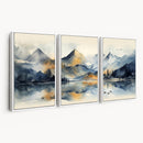 Lake Abstract Mountain Wall Art Canvas Print