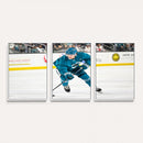 San Jose Sharks Ice Hockey Player Wall Art Canvas Print