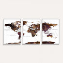 World Map Canvas Print – Detailed Map of the World Wall Art