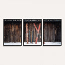 Vintage Ski Gear Canvas Print, Vintage Ski Gear Against