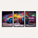 Abstract Graffiti Barbell Canvas Wall Art – Urban Fitness