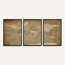 World Map Canvas Print – Framed Travel Map Wall Art for