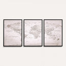 World Map Canvas Print – Detailed Map of the World Wall Art