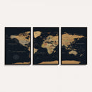 Framed Large World Map Wall Art Canvas Print – Stunning