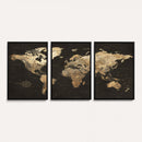 Framed World Map with Pin Canvas Print – Detailed World Map