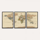 Extra Large World Map Canvas Print – Detailed Map of the